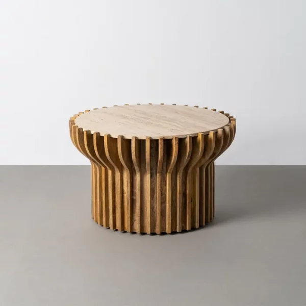 MESA CENTRO MADERA-MÁRMOL SALÓN 78,50 X 78,50 X 47 CM