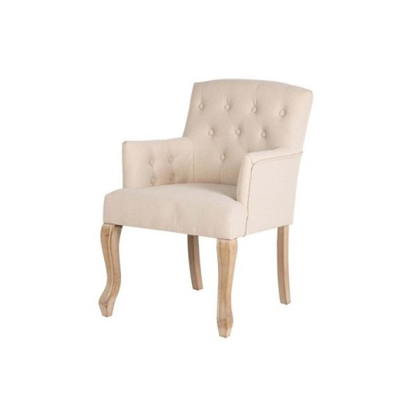 BUTACA LINO CAPITONE PATAS MADERA 59X62X85CM