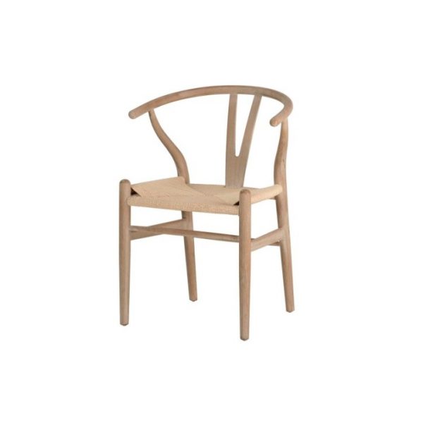 SILLA RATAN MADERA HAYA GRIS 50X56X79CM