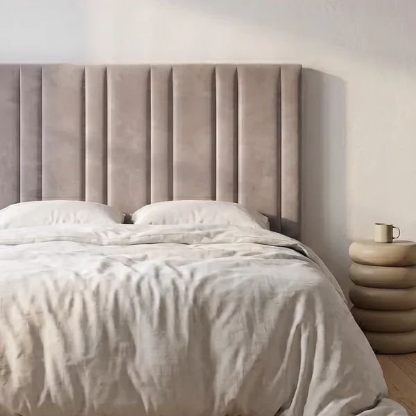 CABECERO BEIGE TEJIDO DORMITORIO 160 X 122 CM