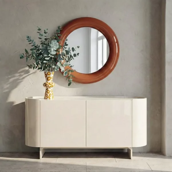 APARADOR LACADO CREMA MÁRMOL-DM SALÓN 160 X 45 X 75 CM