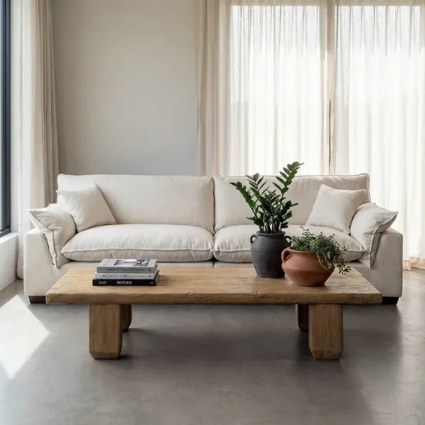 MESA CENTRO MADERA DE PINO SALÓN 178 X 69 X 35 CM