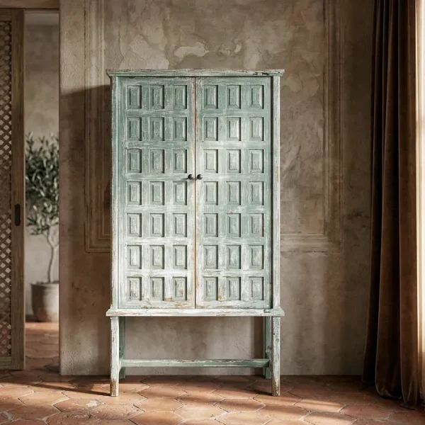 ARMARIO MADERA RECICLADA SALÓN 96 X 45 X 181 CM