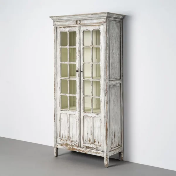 VITRINA MADERA RECICLADA SALÓN 100 X 45 X 201,50 CM