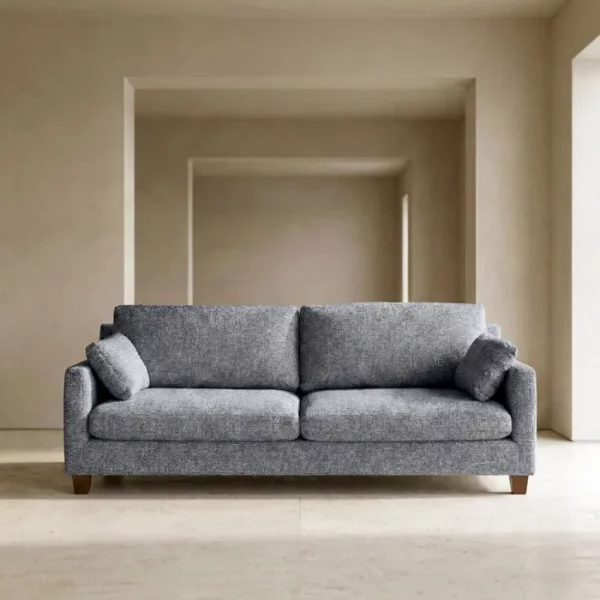 SOFÁ 3 PLAZAS AZUL TEJIDO-MADERA 221 X 90 X 87 CM