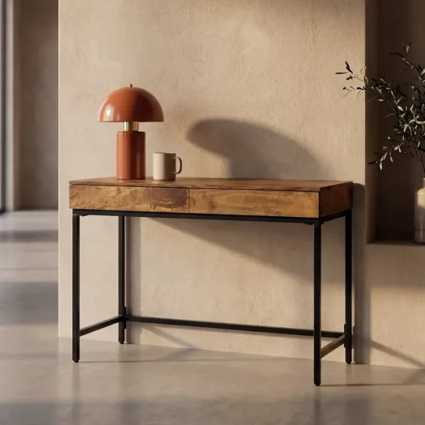 ESCRITORIO MIEL MADERA DE MANGO 110 X 55 X 78 CM