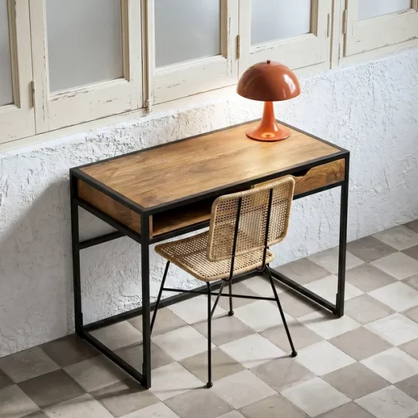 ESCRITORIO MIEL MADERA DE MANGO 110 X 60 X 76 CM