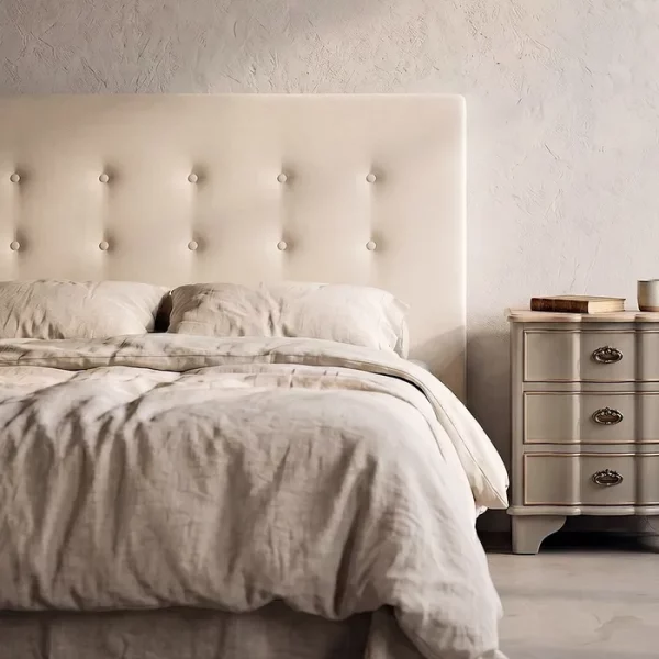 CABECERO CREMA TEJIDO DORMITORIO 165 X 8 X 125 CM