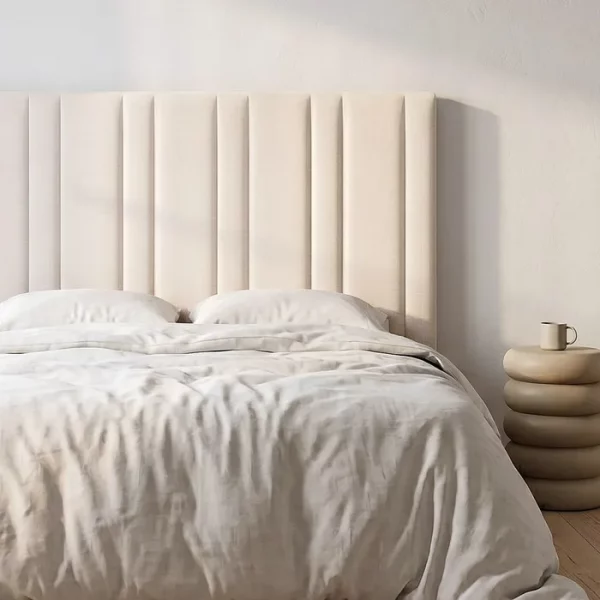 CABECERO CREMA TEJIDO DORMITORIO 160 X 122 CM