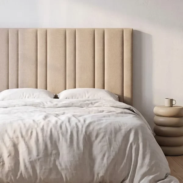 CABECERO BEIGE TEJIDO DORMITORIO 160 X 122 CM
