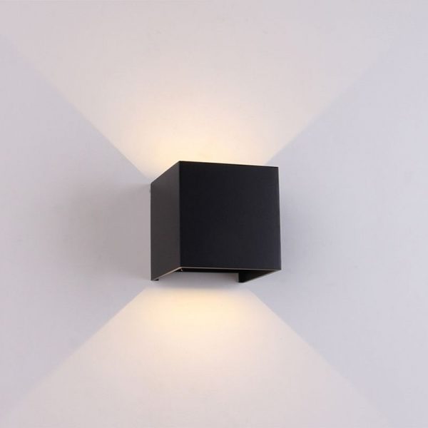 APLIQUE EXTERIOR LED 2X6W DAVOS 2700K DIMABLE NEGRO 8601 MANTRA