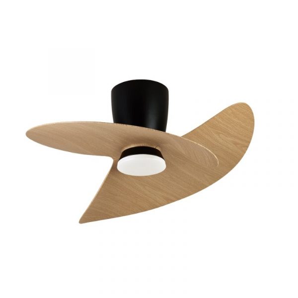 VENTILADOR LED MANTRA ONA 18W 70CM NEGRO MADERA