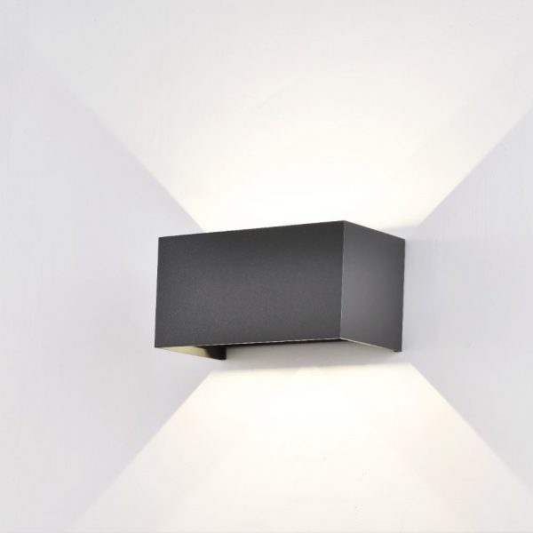APLIQUE EXTERIOR LED DAVOS DOUBLE 3000K GRIS OSCURO 7815 MANTRA