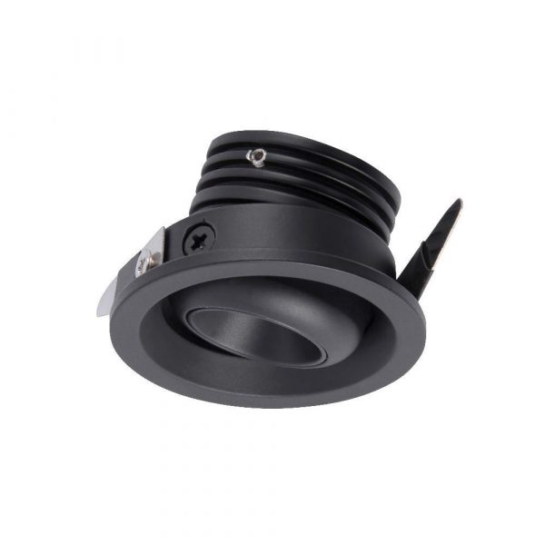 EMPOTRABLE ORIENTABLE LED NEPTUNO NEGRO CÁLIDO 2700K MANTRA 7828