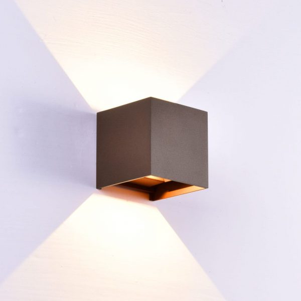APLIQUE EXTERIOR LED 2X6W DAVOS 2700K DIMABLE CORTEN 8602 MANTRA
