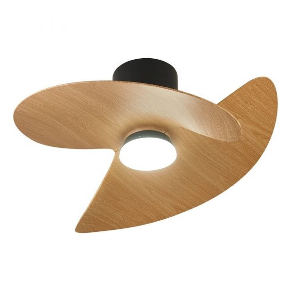 VENTILADOR LED MANTRA ONA 18W 70CM NEGRO MADERA
