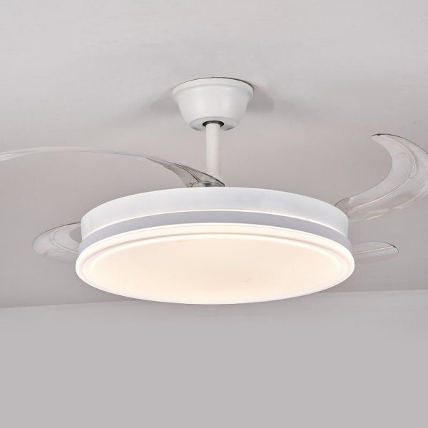 VENTILADOR DC 72W LED BLANCO VOLTURNO