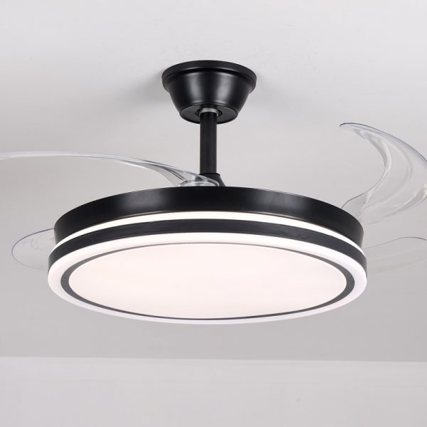 VENTILADOR DC 72W LED NEGRO VOLTURNO