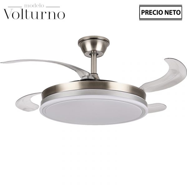 VENTILADOR DC 72W LED NIQUEL VOLTURNO