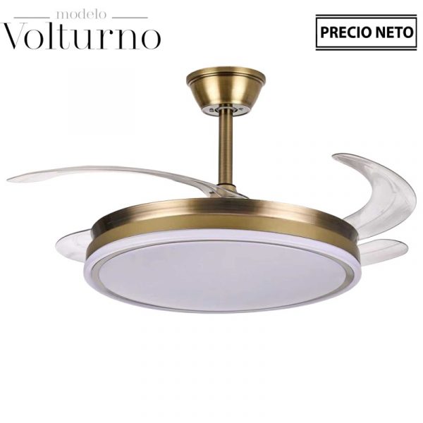 VENTILADOR DC 72W LED CUERO VOLTURNO