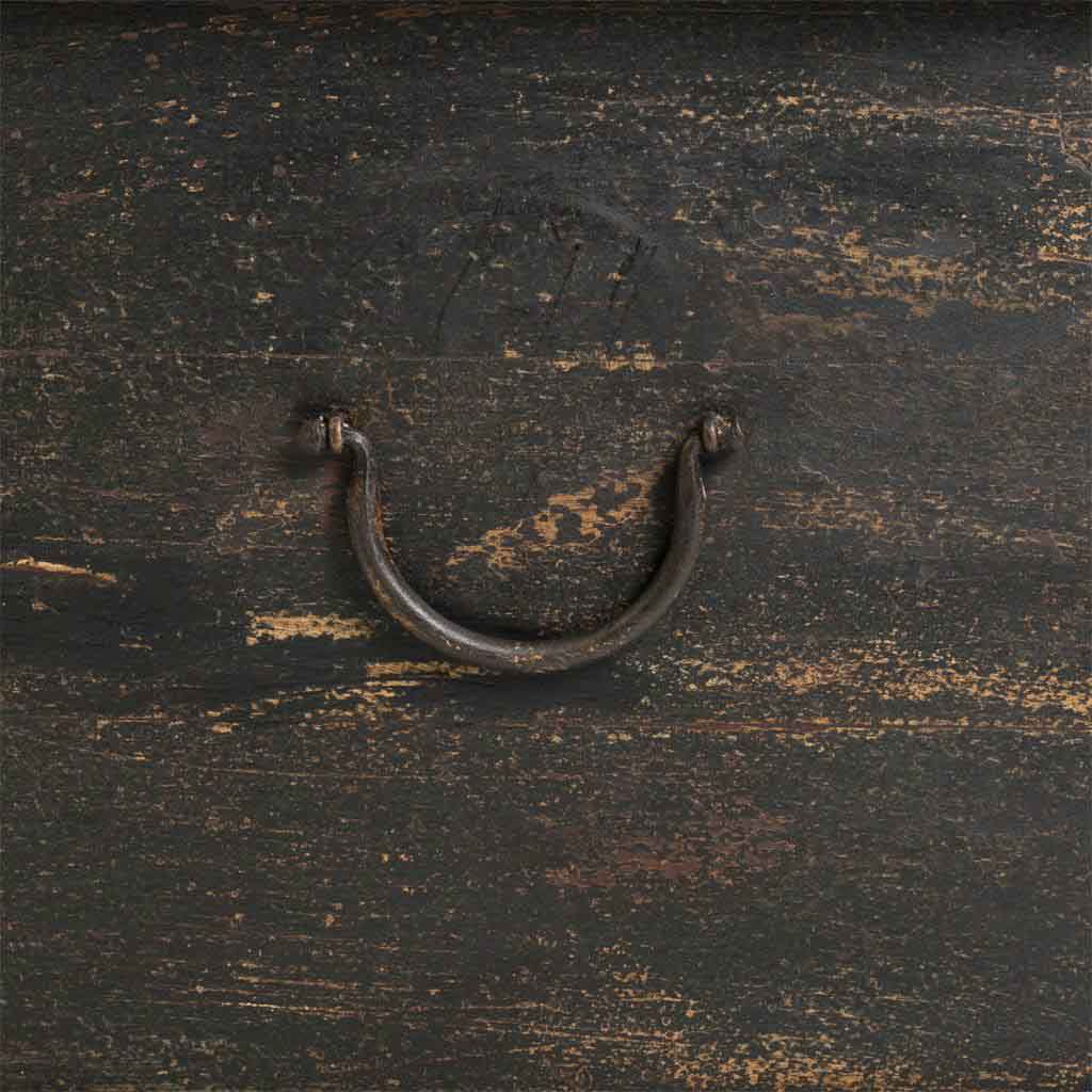 BAÚL MADERA MANGO MARRON DECORADO 150X45X46CM - Imagen 3