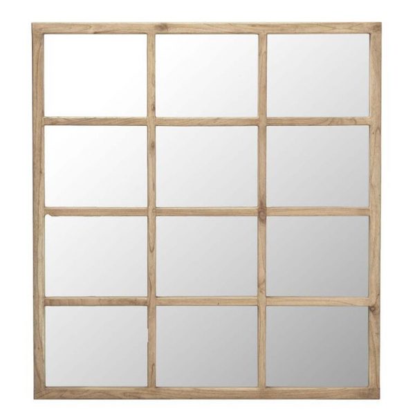 ESPEJO VENTANA MADERA MINDI MARRON 120x5x130CM