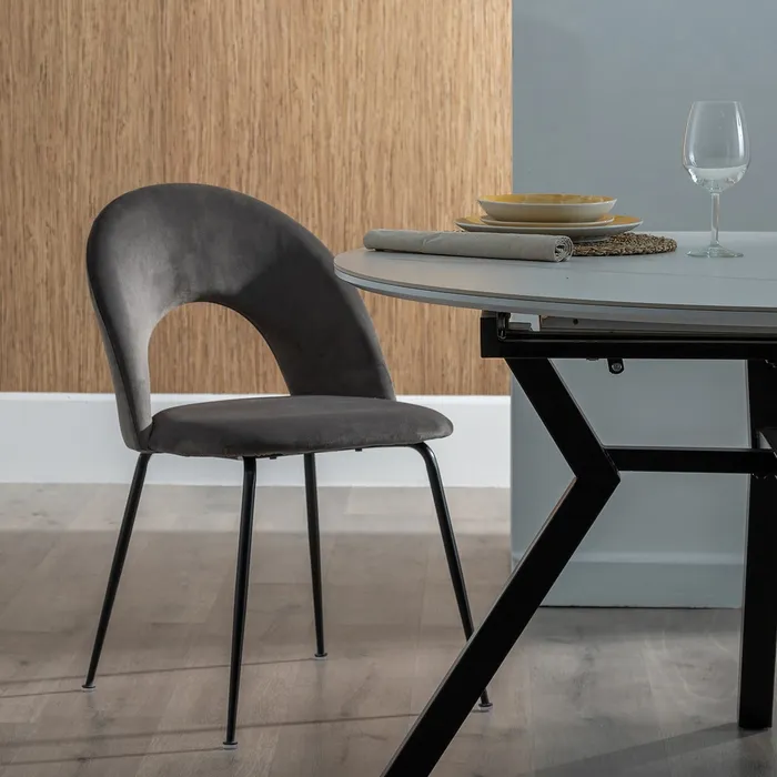 SILLA TAUPE TEJIDO-METAL CONTRACT 49 X 60 X 81 CM