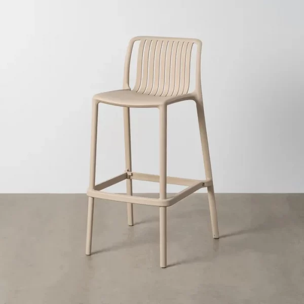 TABURETE BEIGE POLIPROPILENO EXTERIOR 52 X 55 X 100 CM