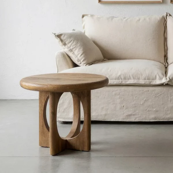 MESA CENTRO MIEL MADERA DE MANGO 55 X 55 X 47 CM