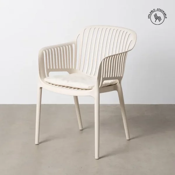 SILLA APILABLE POLIPROPILENO EXTERIOR 55 X 61 X 80 CM
