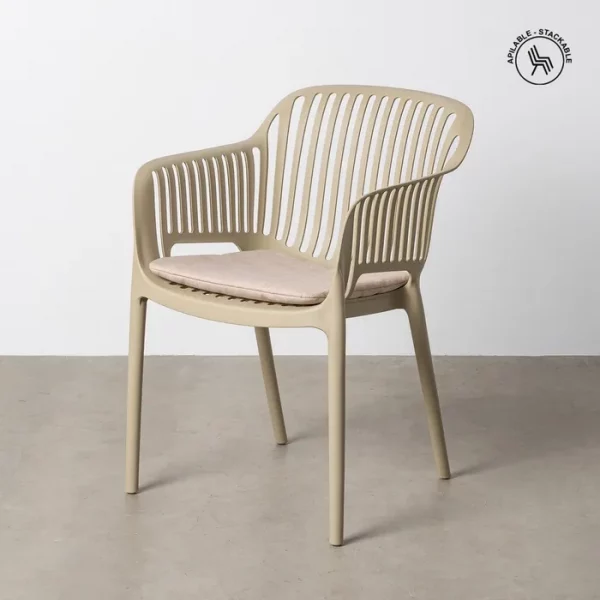 SILLA APILABLE POLIPROPILENO EXTERIOR 55 X 61 X 80 CM