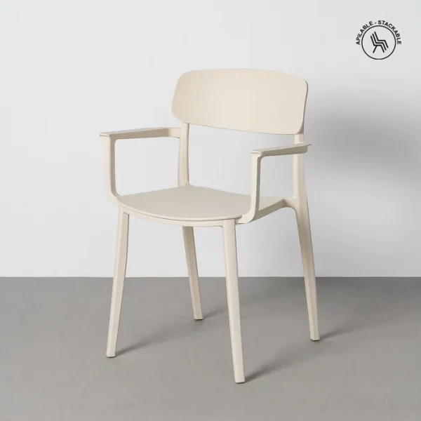 SILLA APILABLE CREMA PP CONTRACT 51,50 X 51 X 80 CM