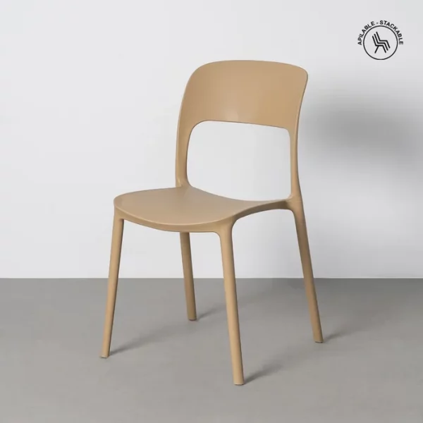 SILLA APILABLE CAQUI PP CONTRACT 58 X 41 X 82 CM