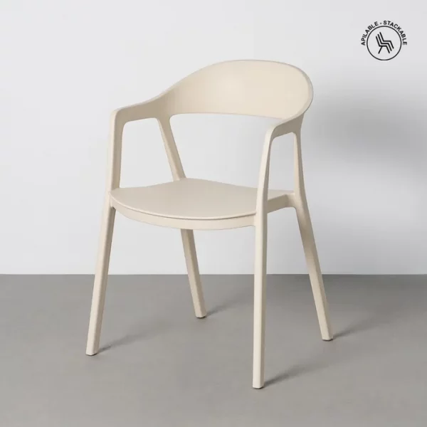 SILLA APILABLE CREMA PP CONTRACT 52 X 52 X 80 CM