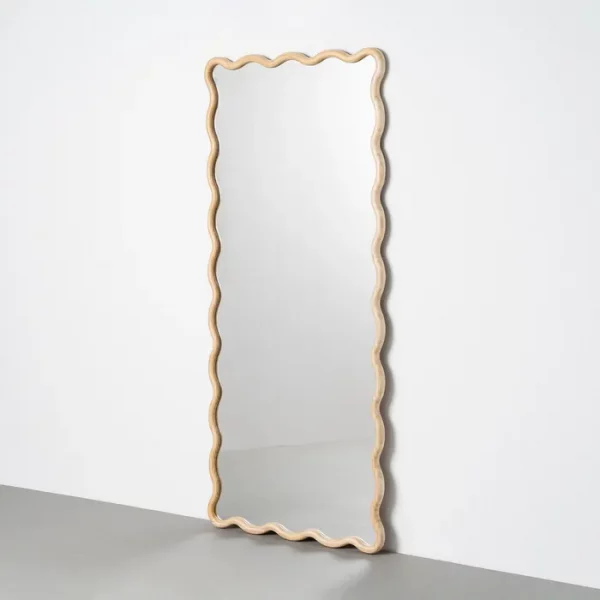 ESPEJO MARRÓN CLARO MADERA PAULONIA 80 X 3 X 180 CM