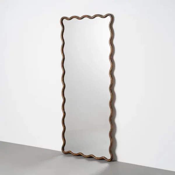 ESPEJO MARRÓN OSCURO MADERA PAULONIA 80 X 3 X 180 CM