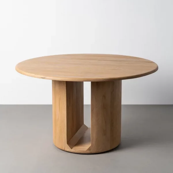 MESA COMEDOR NATURAL MADERA DE MANGO 130 X 130 X 76 CM