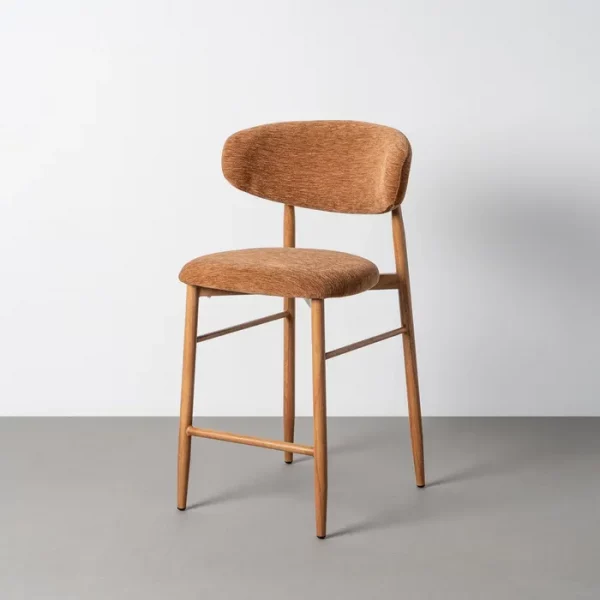 TABURETE MELOCOTÓN TEJIDO-METAL CONTRACT 53 X 52 X 95 CM