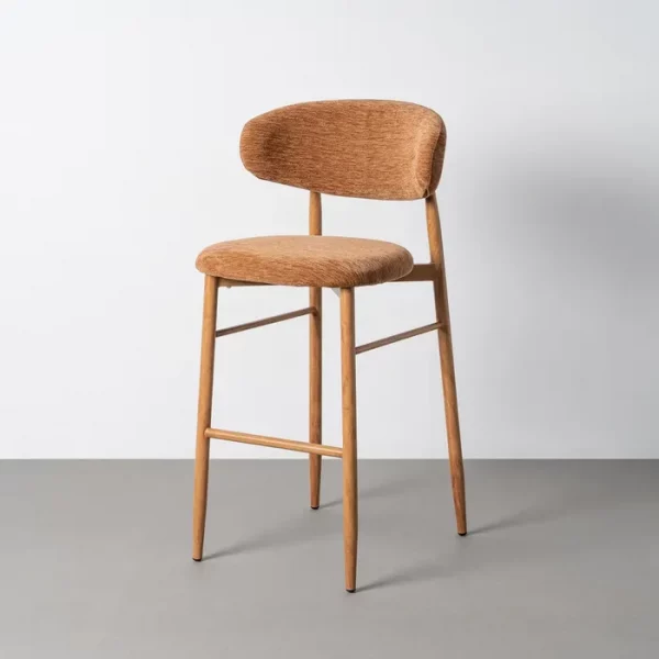 TABURETE MELOCOTÓN TEJIDO-METAL CONTRACT 54 X 52 X 105 CM