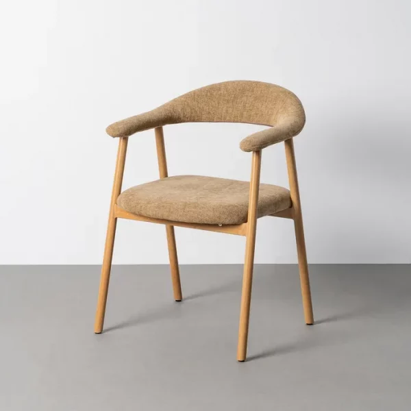 SILLA BRAZOS BEIGE TEJIDO-METAL CONTRACT 56 X 50,50 X 76 CM