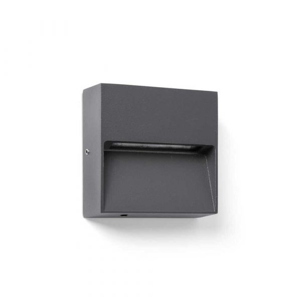 DUNE APLIQUE SEÑALIZADOR CUADRADO GRIS OSCURO 3W 4CCT 71963 FARO