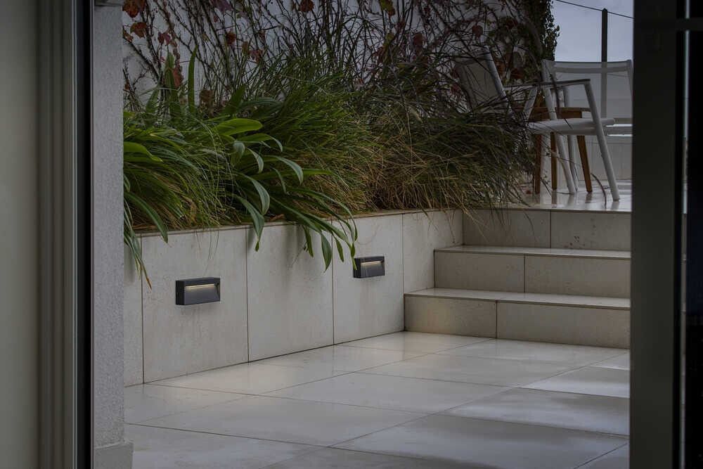 DUNE APLIQUE SEÑALIZADOR RECTANGULAR GRIS OSCURO 6W 4CCT 71966 FARO - Imagen 3