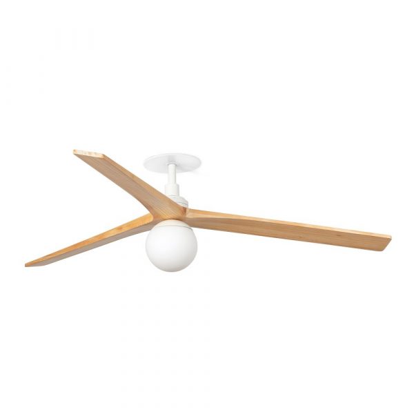 FARO KLIM L EMPOTRADO E27 VENTILADOR BLANCO-PINO FSC