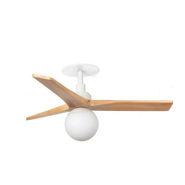 FARO KLIM S EMPOTRADO E27 VENTILADOR BLANCO-PINO FSC