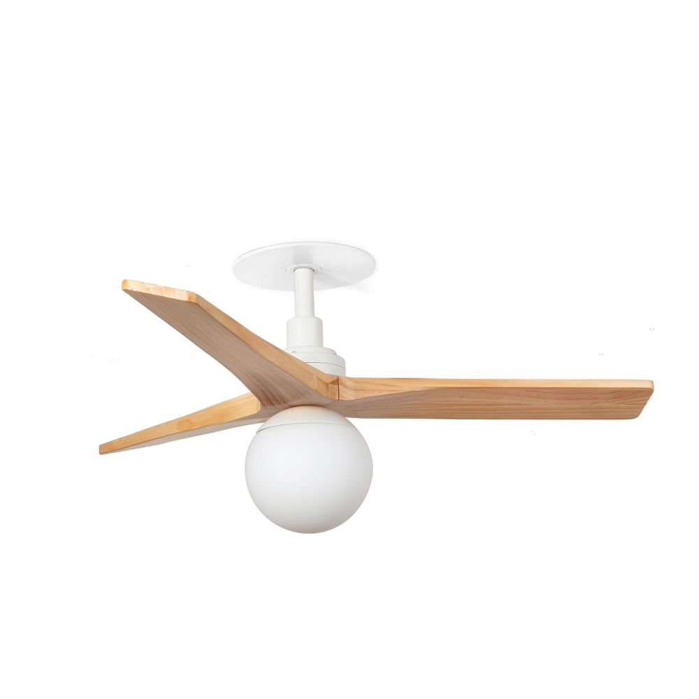 FARO KLIM S EMPOTRADO E27 VENTILADOR BLANCO-PINO FSC