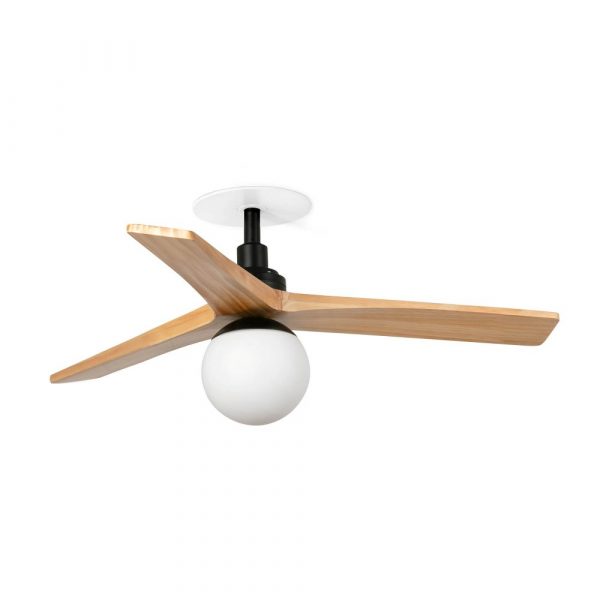 FARO KLIM S EMPOTRADO E27 VENTILADOR NEGRO-PINO FSC