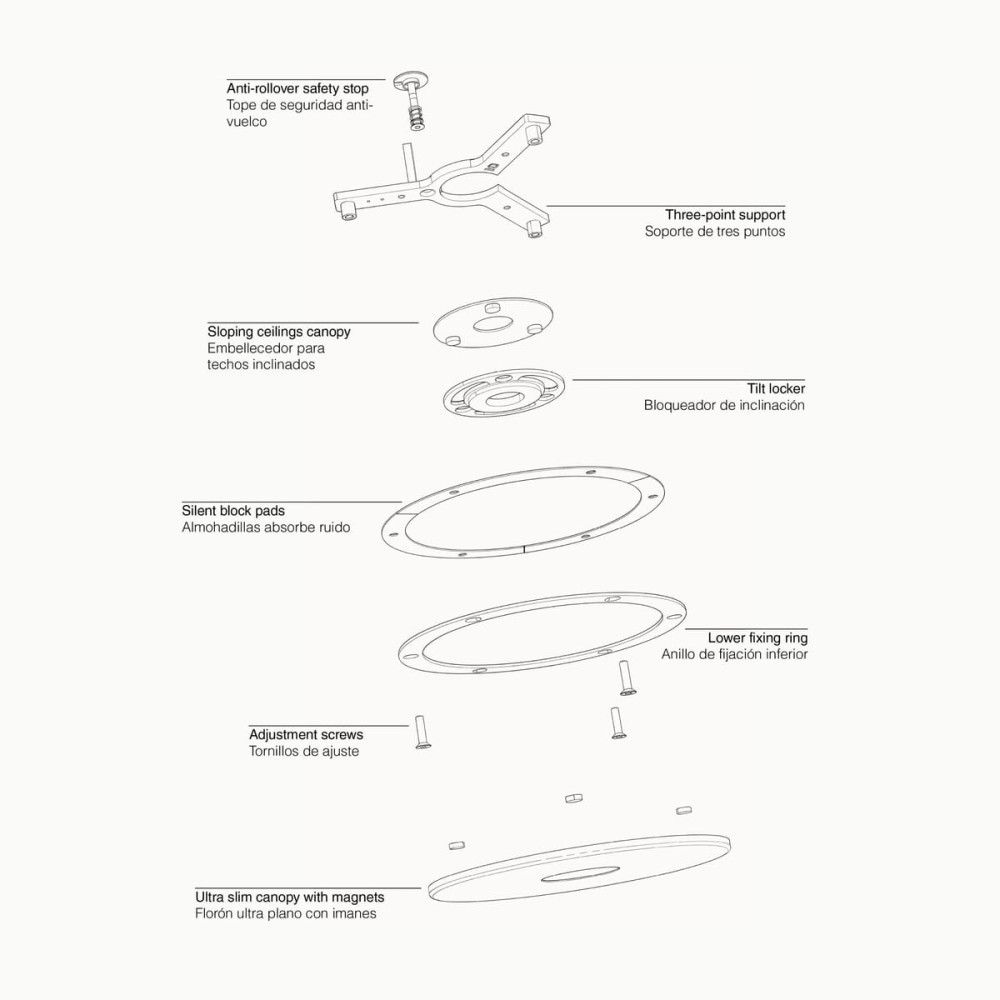 FARO KLIM S EMPOTRADO E27 VENTILADOR BLANCO-PINO FSC - Imagen 2