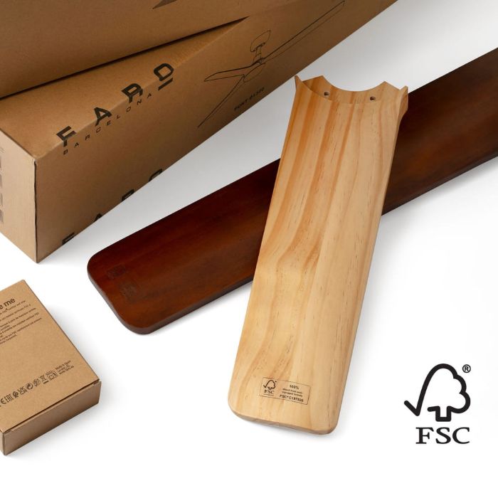 FARO LANTAU L EMPOTRADO VENTILADOR NEGRO-NOGAL - Imagen 3