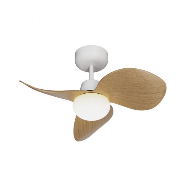 VENTILADOR SULION INSTAFAN DC LED BLANCO MADERA 58CM