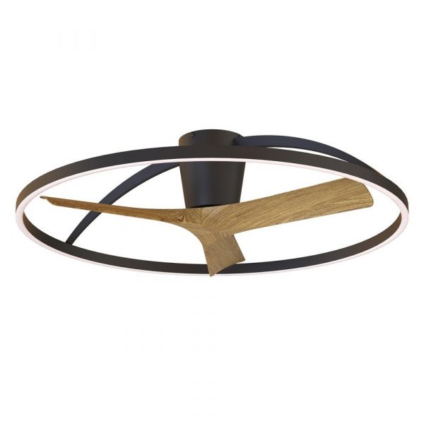 VENTILADOR NEPAL II GRANDE NEGRO MADERA 9487 MANTRA